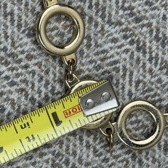 Gold Tone Belt Chain Size 42 Inches Square And Circle - Picture 4 of 6